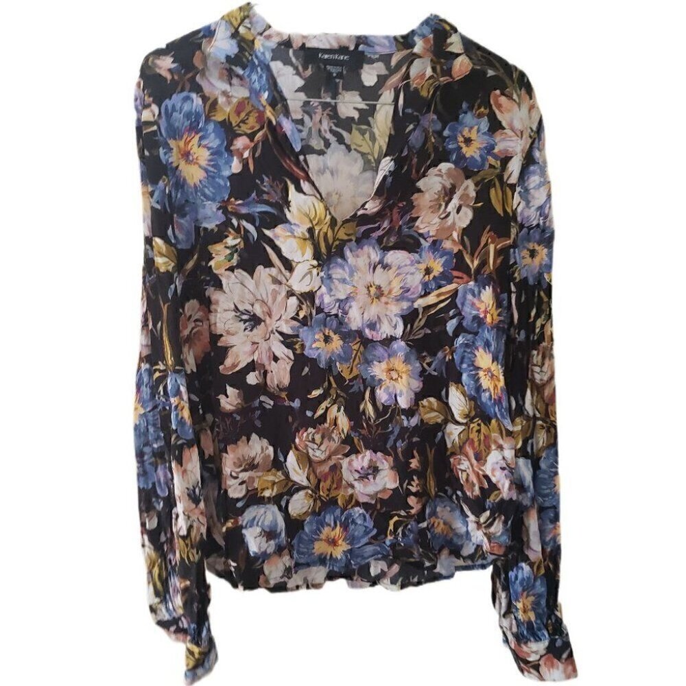 Karen Kane Long Sleeve Floral Blouse